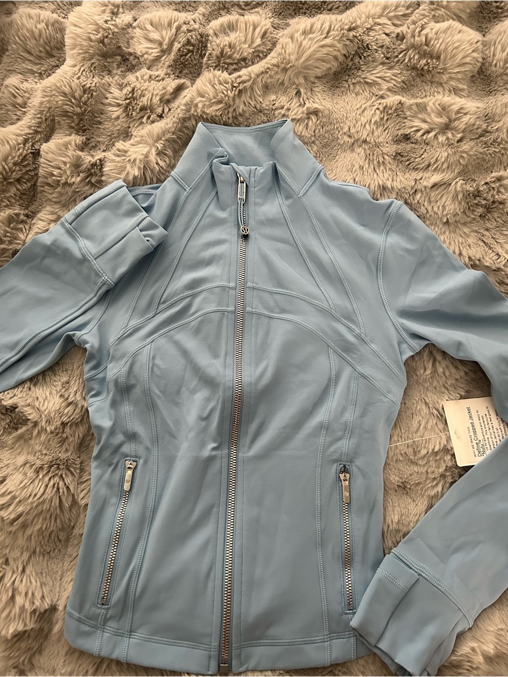 lululemon athletica Sky Blue Full-Zip Athletic Jacket